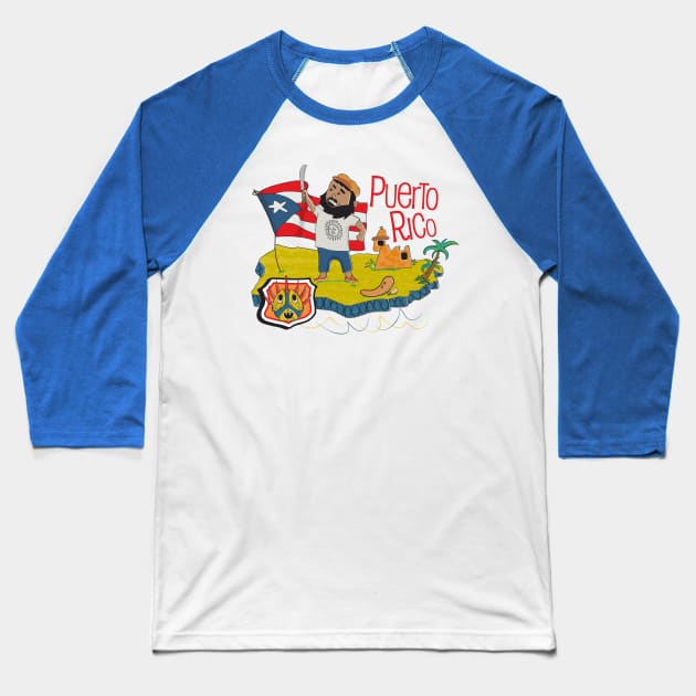 Puerto Rico Tourist Remake Baseball T-Shirt by Production6